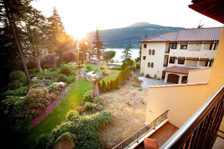 Garden view from the guest balcony